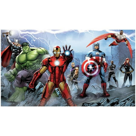 Avengers Assemble 6' x 10.5' Mural, Ultra-Strippable