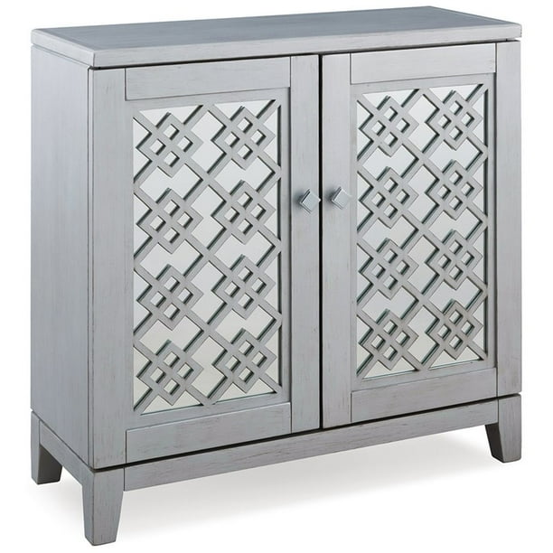 Leick Diamond Mirrored Console Table In Silver Leaf Com Leick Diamond Mirrored Console Table In, White Console Table With Mirrored Doors