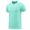 thumbnail image 2 of Wancir Men's Quarter Zip Athletic Tops Crew Neck Breathable T Shirt Quick Dry Short Sleeve Tee Shirt Summer Workout Shirts, 2 of 6