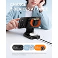 thumbnail image 2 of 3-in-1 Foldable & Retractable Wireless Charger Station, 15W Fast Magnetic Charging, Portable Fast Charging Stand,Compatible with Mag Safe Charging for i Phone17/16/15/14/13/12,i Watch,Air Pods(Black), 2 of 7