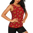 thumbnail image 2 of Daiia Gingerbread Man Printed Womens Workout Tops for Women Quick-dry Tank Tops Mesh Yoga Shirts Athletic Running Tank Tops Sleeveless Gym Clothes-Medium, 2 of 7