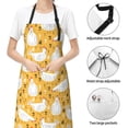 thumbnail image 6 of Lsque Funny Chicken Waterproof Apron Chef Aprons for Men Heavy Duty Chemical Work Apron Extra Long Grilling Aprons with Adjustable Bib Apron, 6 of 9