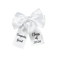 thumbnail image 3 of Graduation Cap Bow Class of 2026 White 5 Inch Satin Decor Bow Reliable Hair Accessories for Graduation Cap Decoration and 2026 Ceremony, 3 of 5
