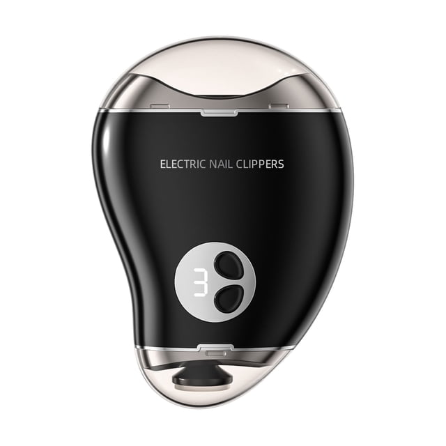 Kenally Clip eléctrico para uñas, recortador y pulidor con forma de Mango bonito de doble cabeza, 3 engranajes Artesanía Negro