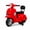 Red, variant on Official Vespa 6V Kids Electric Ride-On Scooter – 4-Wheel Anti-Rollover Motorbike – Headlight, Backrest, Training Wheels – Durable PP Battery Car for Toddlers – Red