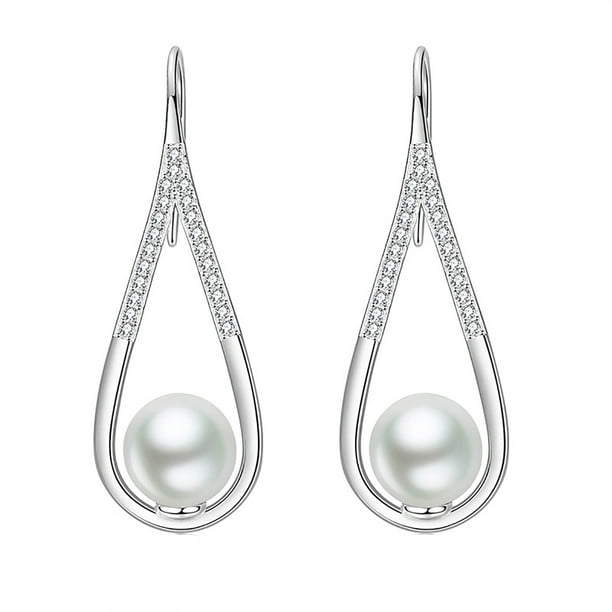 Pendientes Colgantes de Perlas Doradas onlyliua Joyería Femenina Elegantes para Fiesta