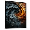 thumbnail image 2 of Designart "Inflection Spiral With An Infernal Touch V" Abstract Spirals Floater Framed Wall Art Prints, 2 of 5