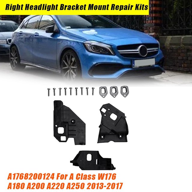 Kits de Soporte de Reparación de Faros Delanteros de Coche Tornillo de Soporte Fijo para - Clase A W176 2013-2017 A180 A200 A1768200214 R