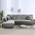 thumbnail image 4 of Sectional Couch Cover Sectional Couch Covers L Shape Sofa Cover Elastic Stretch Lounge Cover Comfortable Soft L Couch Cover Washable Furniture Sofa Protector Stretch Couch Covers for Livi, 4 of 6