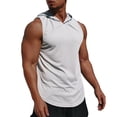 thumbnail image 5 of Hombres Chaleco con capucha Deporte Baloncesto Gimnasio Entrenamiento Secado rápido Camisetas sin ma Abanopi Camisa deportiva, 5 of 5