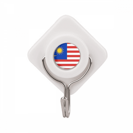 

Malaysia National Flag Asia Country Adhesive Wall Hooks Hanging Self Sticky