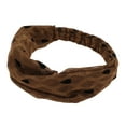 thumbnail image 5 of Unique Bargains 1 Pc Headband Polka Dot Lace Wide Hairband for Women Khaki, 5 of 5
