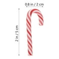 100 Pcs Simulated Polymer Clay Candy Cane Accessories Phone Case Decor
