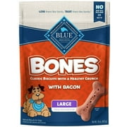 48 oz (3 x 16 oz) Blue Buffalo Classic Bone Biscuits with Bacon Large