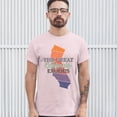 thumbnail image 3 of Tee Hunt The Great California Exodus T-Shirt Leaving California Men's Tee, Light Pink, XX-Large, 3 of 5