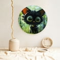 thumbnail image 5 of Kdxio Cute Big-Eyed Black Cat Bone China Decorative Plate Ceramic Decorative Plate for Home Office Wall Stand Decorative Plates for Home Bedroom-8in, 5 of 6