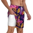 thumbnail image 6 of Rocae Purple Flower for Men's Swim Trunks Quick Dry With Two Side Pockets and One Lined Patch PocketSmall, 6 of 9