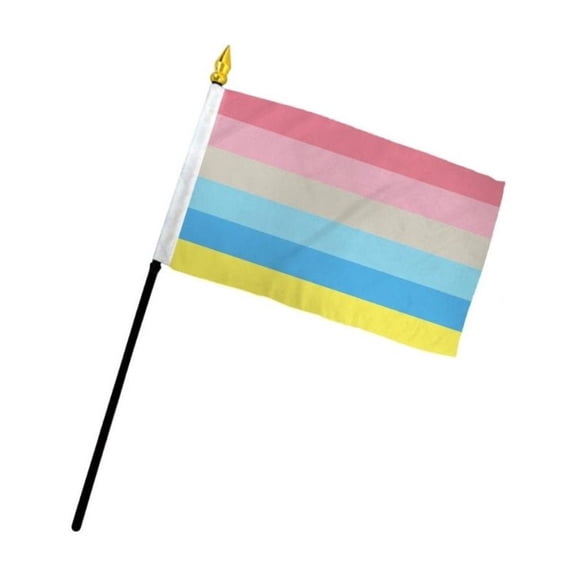 Genderflux 4x6in Stick Flag