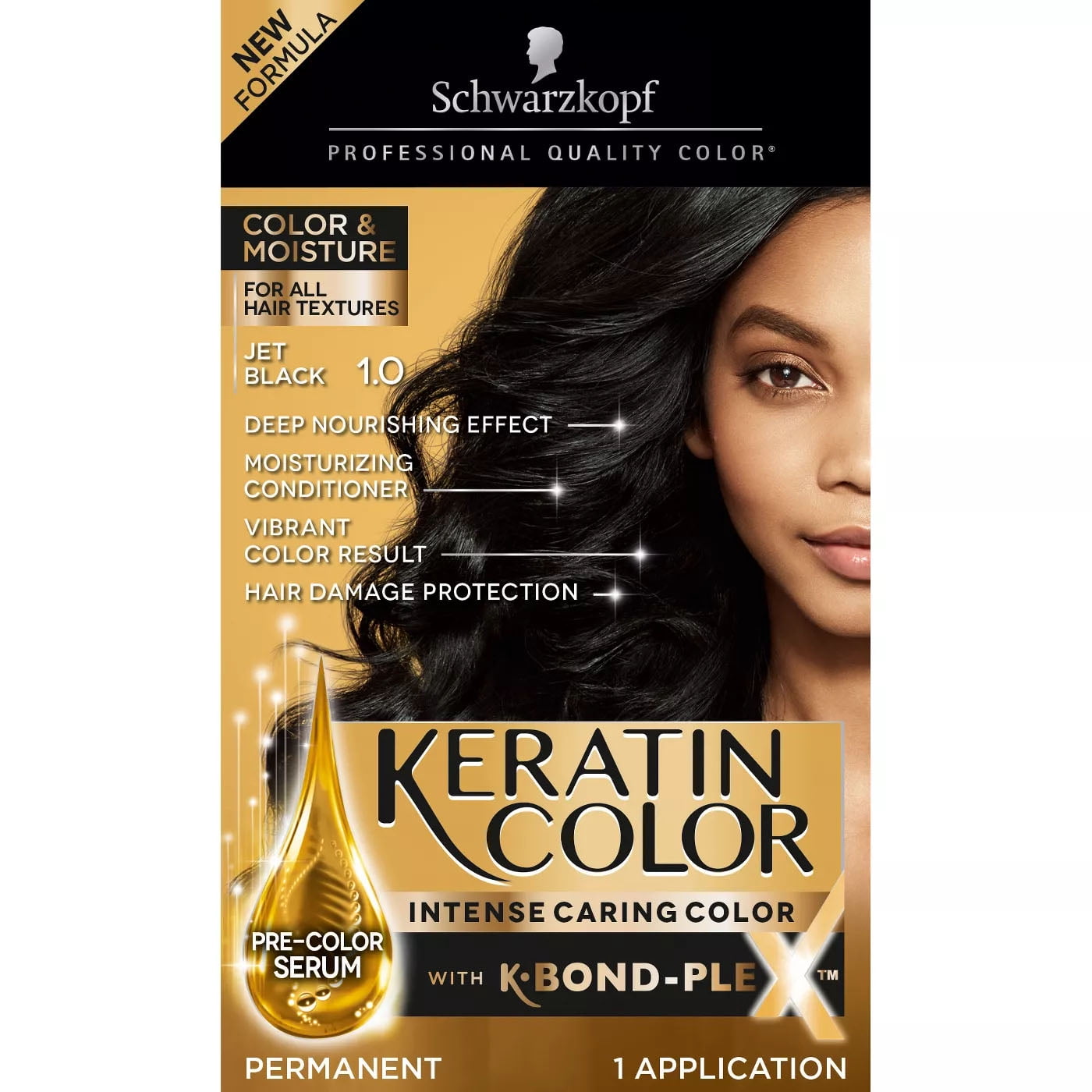 Schwarzkopf Keratin Color Jet Black Permanent Hair Color 6 2oz Walmart Canada