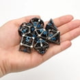 thumbnail image 4 of MACTANO Metal DND Dice Set Dungeons and Dragons Dice Set MTG RPG Board Game Toy-Cthulhu Blue Number, 4 of 7