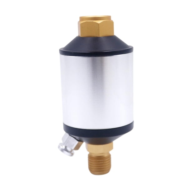 Regulador de pistola pulverizadora, filtro de aire, compresor, herramienta reguladora de aire, cuerpo de aluminio Plata