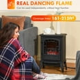 thumbnail image 4 of HOMCOM Electric Fireplace Stove with Overheat Protection 750W/1500W Black, 4 of 10