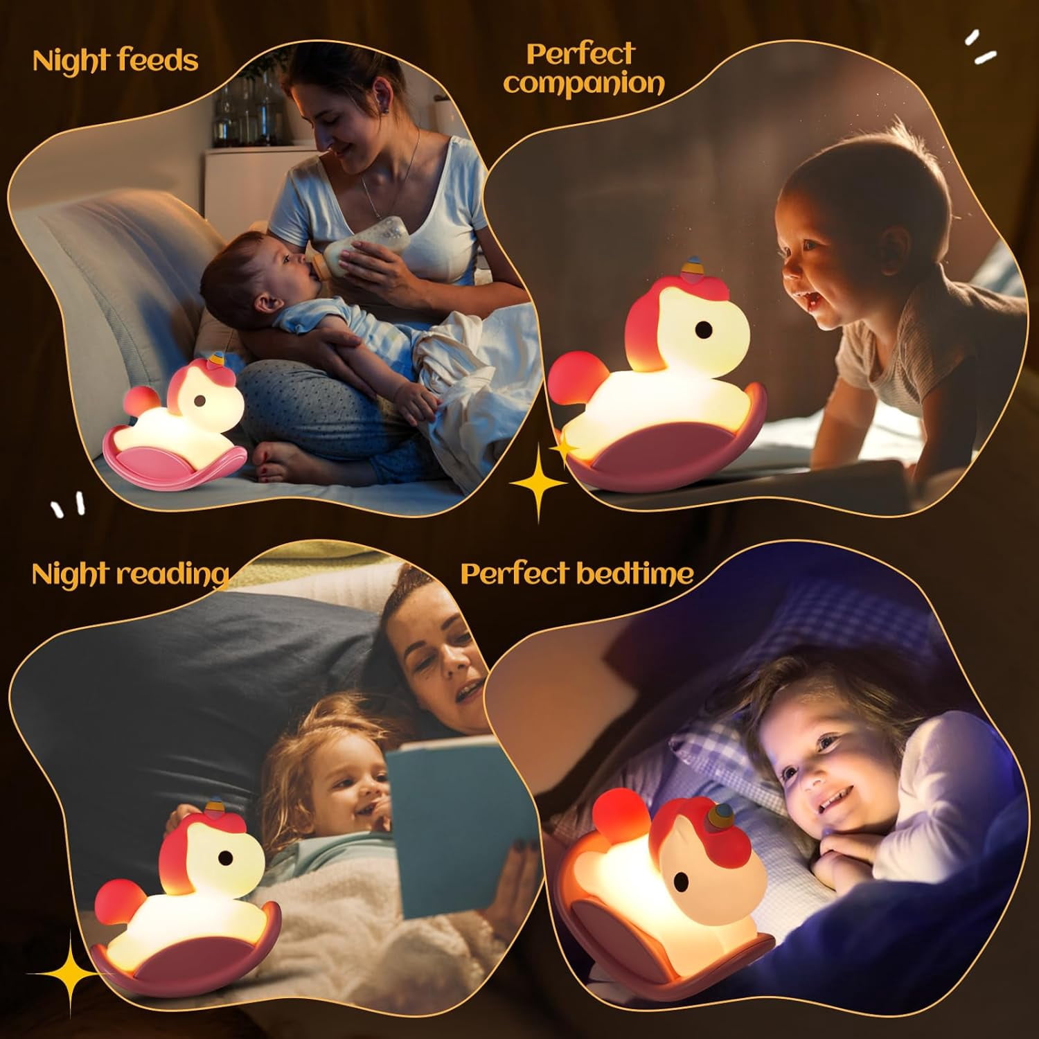 LINLIN Night Light Kids Gifts for Boys and Girls, Silicone Baby Nightlight Newborn Night Lamp, Rechargeable Timing Night Light Cute Room Decor Birthday Gift for Babies Boy Girl Bedroom Nursery