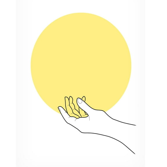 Canvas Wall Art - Pictufy Studio Ii 'Sun In Hand' Wall Art for Living Room, Bedroom, or Office Décor by Trademark Fine Art - 12 x 19 Inches