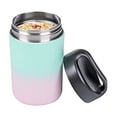 thumbnail image 2 of Goodful Vacuum Sealed Insulated Food Jar with Handle Lid, Stainless Steel Thermos, Lunch Container, 16 Oz, Ombre, 2 of 8