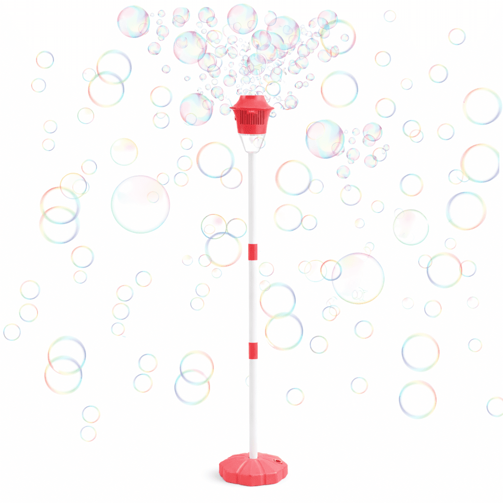 Garden Bubble Machine,Automatic Bubble Torch Garden Lamp ,47in Stand Tiki Torchs Bubbles Machine with Lights, Rechargeable Outdoor Torch Bubbles Machine for Wedding Birthday Party （Pink)