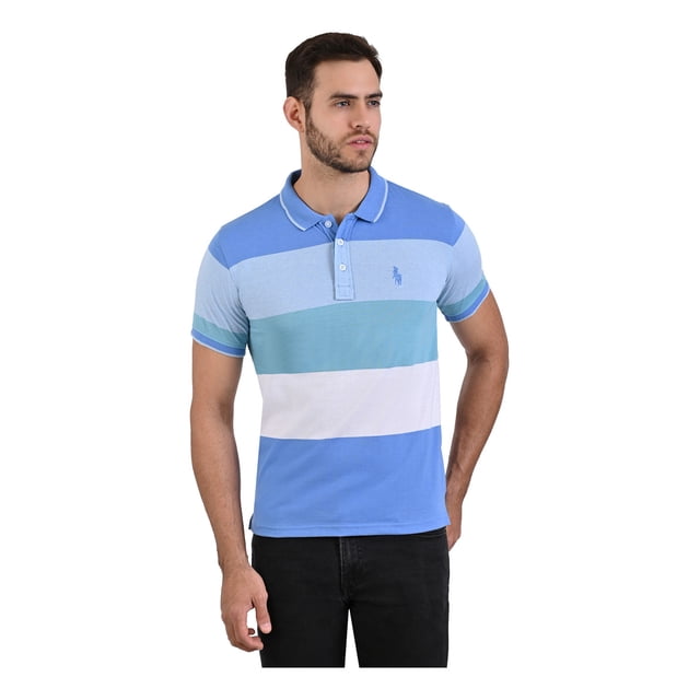 PLAYERA POLO DE MODELAJE FRANJAS MULTICOLOR3034-RPOLO-B M HPC POLO