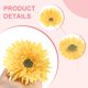 thumbnail image 3 of Uxcell 20-Pack Flores Artificiales a Granel, Flores de Seda Fake de Crisantemo de 4.33Inch/110mm para Decoraciones de Hogar DIY/Ramos de Boda [Amarillo], 3 of 6