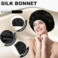 thumbnail image 6 of Silk Bonnet Wide-Band High-Elasticity Headscarf, Women Satin Bonnet Hair Wrap for Beauty , Shower , Hair Care Cap for Women, Satin Sleep Cap, 6 of 11