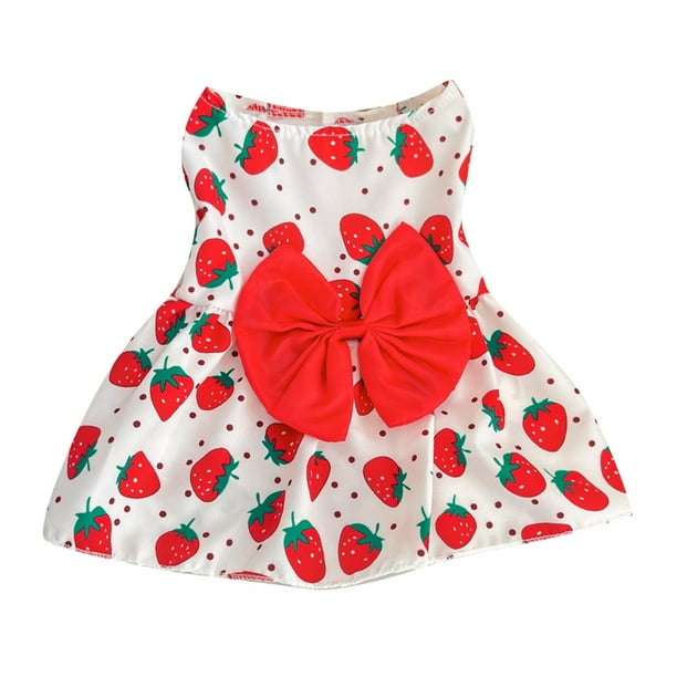 Floral vestido de perro lindo perro falda vestido de verano ropa de mascotas para cachorros pequeños gatos y Dios