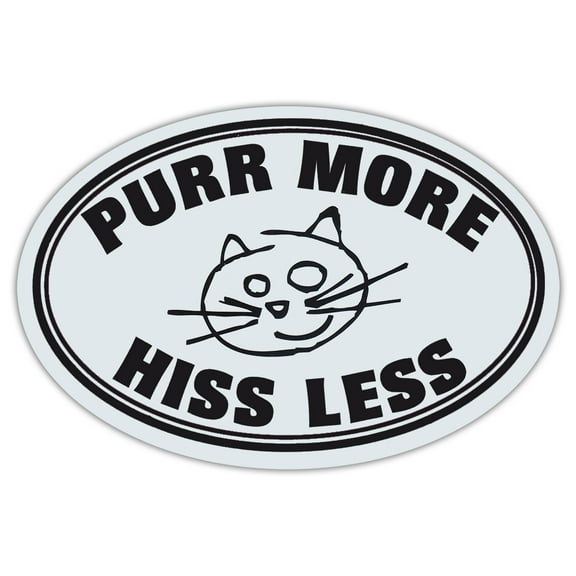 Oval Shaped Pet Magnets: Purr More Hiss Less (Cats) | Cars, Trucks