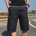 thumbnail image 2 of uikmnh Mens Shorts Men's Cargo Shorts Loose Fit Pocket Outdoor Cargo Shorts Cotton Size:30, 2 of 5