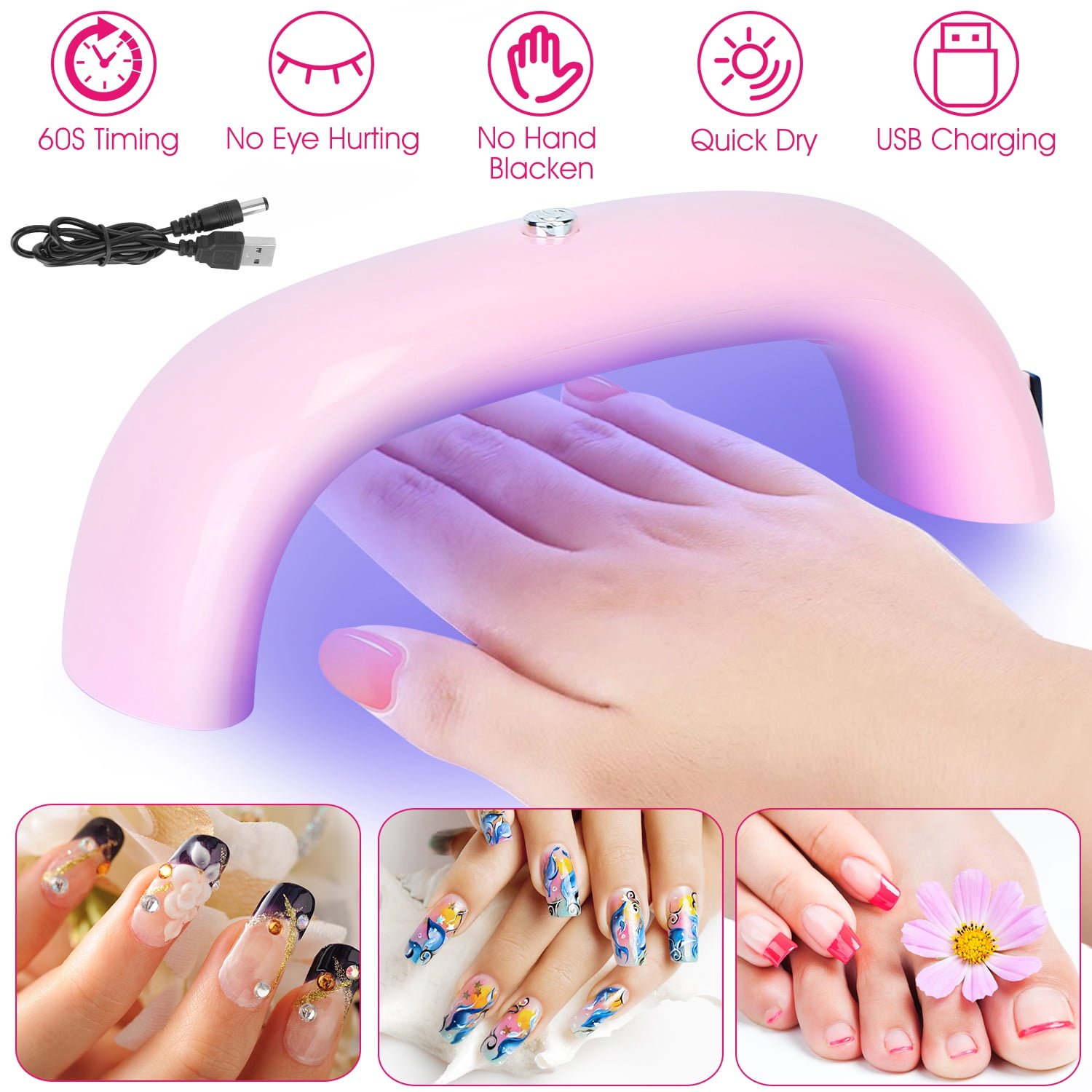 Can a 9w UV lamp cure gel nails?