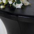thumbnail image 2 of BalsaCircle Metallic Black Premium Cocktail Table Cover Fitted Spandex Tablecloth, 2 of 8