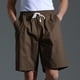 thumbnail image 1 of pstuiky Pantalones cortos para hombre, Pantalones cortos casuales de algodón con cordón y cintura elástica para hombre Pantalones cortos de golf, 1 of 9