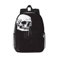 thumbnail image 1 of Lukts Gothic Skull Drape Pattern 15 Inch Student Backpack, Waterproof Laptop Backpack with Adjustable Shoulder Straps, Lightweight Travel, Campus Backpack, Unisex, 1 of 6
