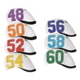 thumbnail image 2 of 7x Golf Iron Headcover Neopreno Golf Club Head Covers 48 degree, 50 degree, 52 degree, 54 degree, 56 degree, 58 degree, 60 degree Golf Headcover Protector con número para mujeres y hombres DYNWAVEMX Cubiertas de cabeza de hierro de golf, 2 of 8