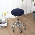 thumbnail image 4 of 2 Pack Round Bar Stool Cover Stretch Removable Elastic Chair Pad Protector for Home Office, 4 of 7