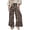 Brown, variant on Women Camo Print Wide Leg Pants Elastic Waist Drawstring Casual Loose Fit Full Length Trousers Comfortable Stretch Lounge Pants for Daily Wear Multicolor M