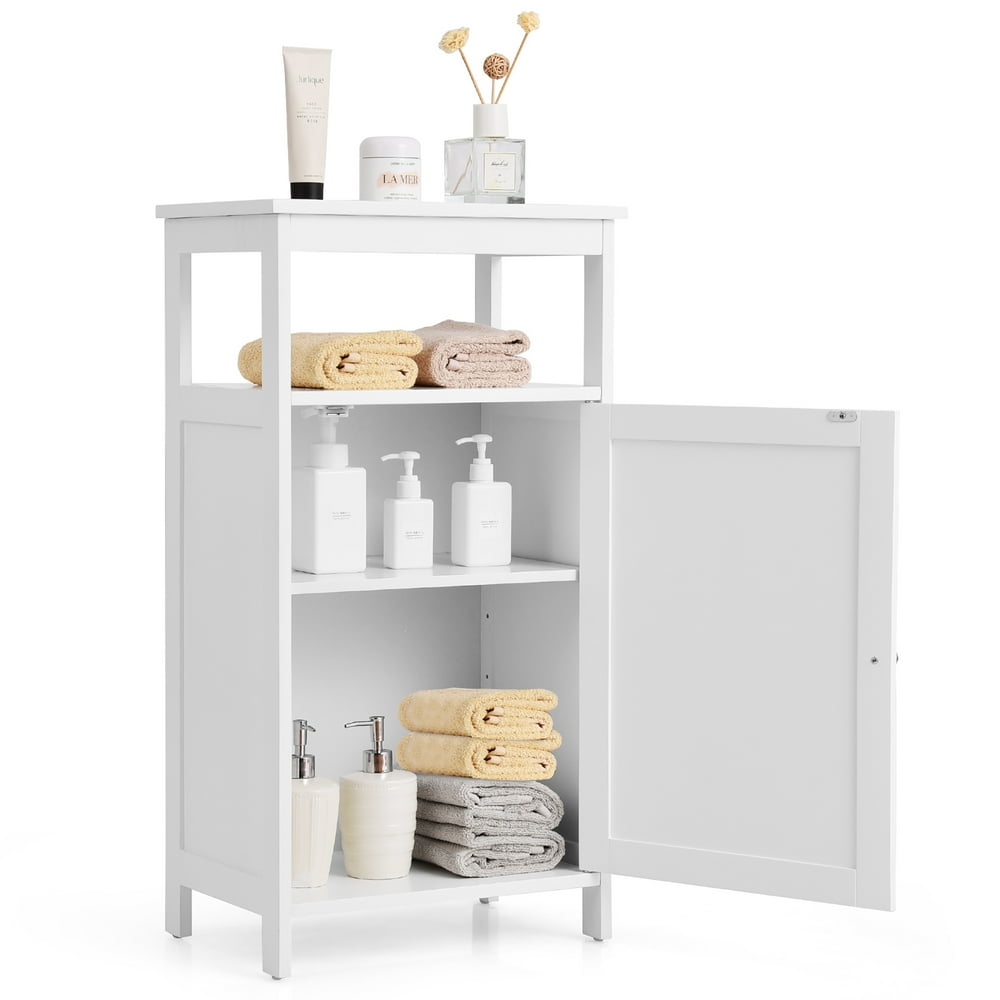 Costway Bathroom Wooden Floor Multifunction Storage Rack