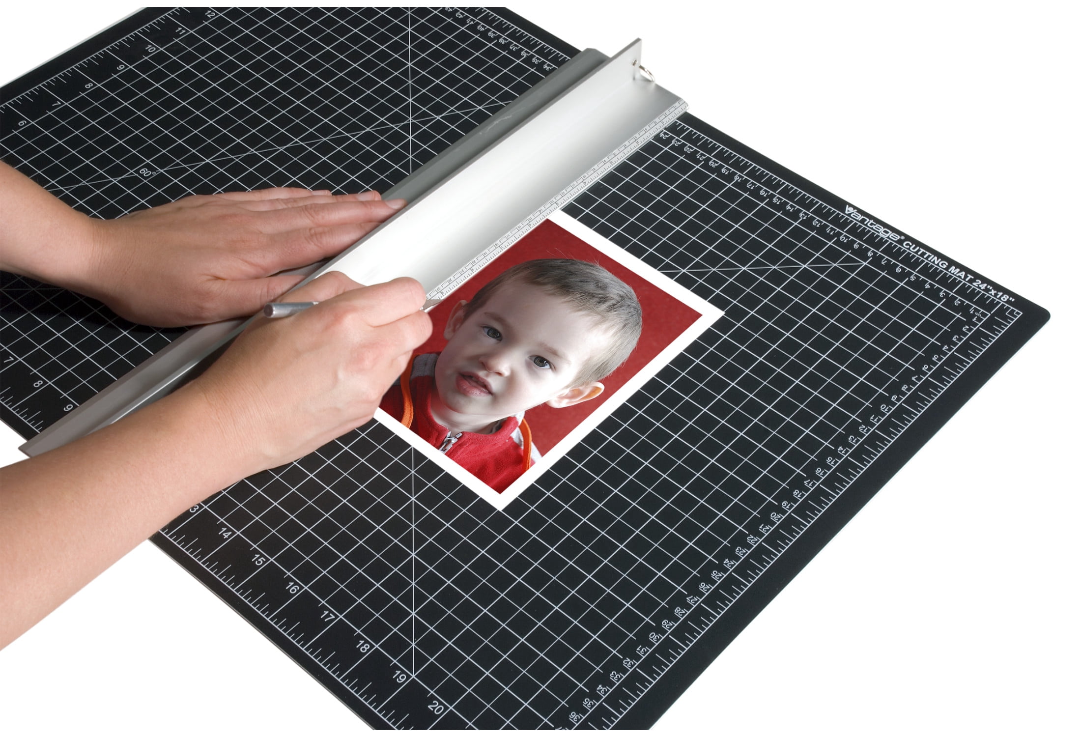Dahle Vantage 10793 Premium Double-Sided Self-Healing Mat, 24"x36", 1/2" Grid, Perfect for Crafts & Sewing, Double-Sided, Black
