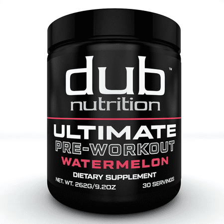 Ultimate Pre Workout |By dub Nutrition Supplements| (Watermelon) Energy Pump Formula, Low Carbs, Muscle Builder, Nitric Oxide Boost, Beta Alanine, Citrulline, L-Arginine,