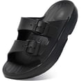 thumbnail image 1 of Sandalias de diapositivas unisex Soporte de arco Diapositivas cómodas Diapositivas de correas de doble hebilla de Eva ajustables Fokelyi WRMH-793-6, 1 of 6