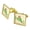 Gold, variant on Lovely Lovebird Square Cufflink Set - Silver or Gold