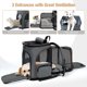 thumbnail image 3 of Mochila para perros y gatos, bolsa de transporte plegable y expandible para perros pequeños con correa de seguridad interior y 2 alfombrillas para mascotas, gris esquí esquí Gafas de esquí, 3 of 5