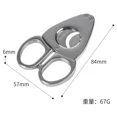 thumbnail image 7 of Cigar Cutter Stainless Steel Metal Classic Portable Cigar Cutter Guillotine Christmas Puro Scissors Cigar Accessories Gift Box (Silver), 7 of 7